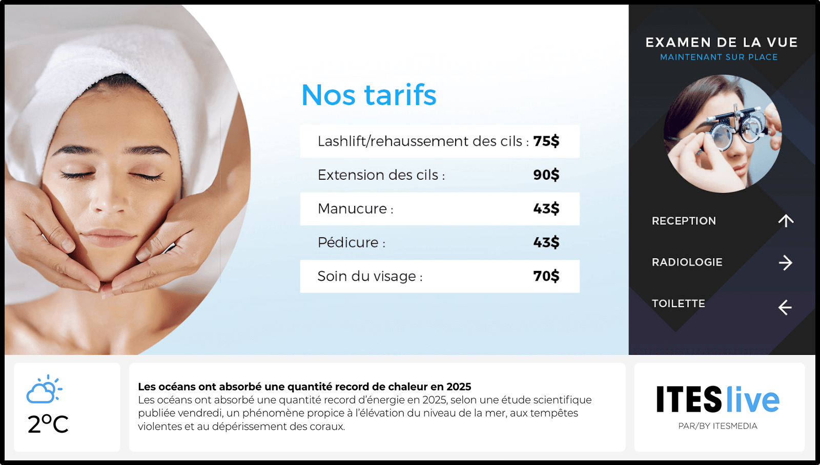 4. Afficher vos prix et services