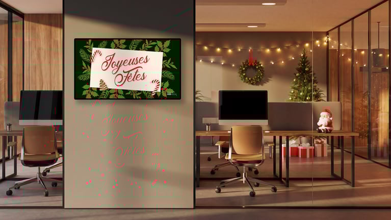 Top 5 d’idées d’affichage pour les Fêtes destinées aux entreprises