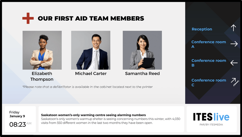 Identify OHS first aiders