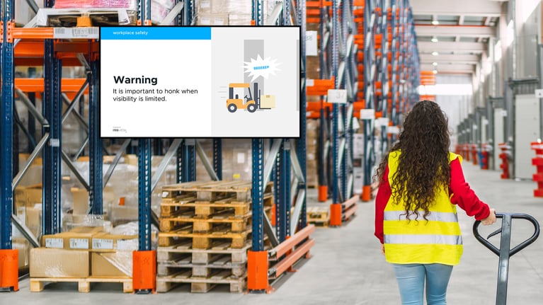 Using digital signage in warehouses
