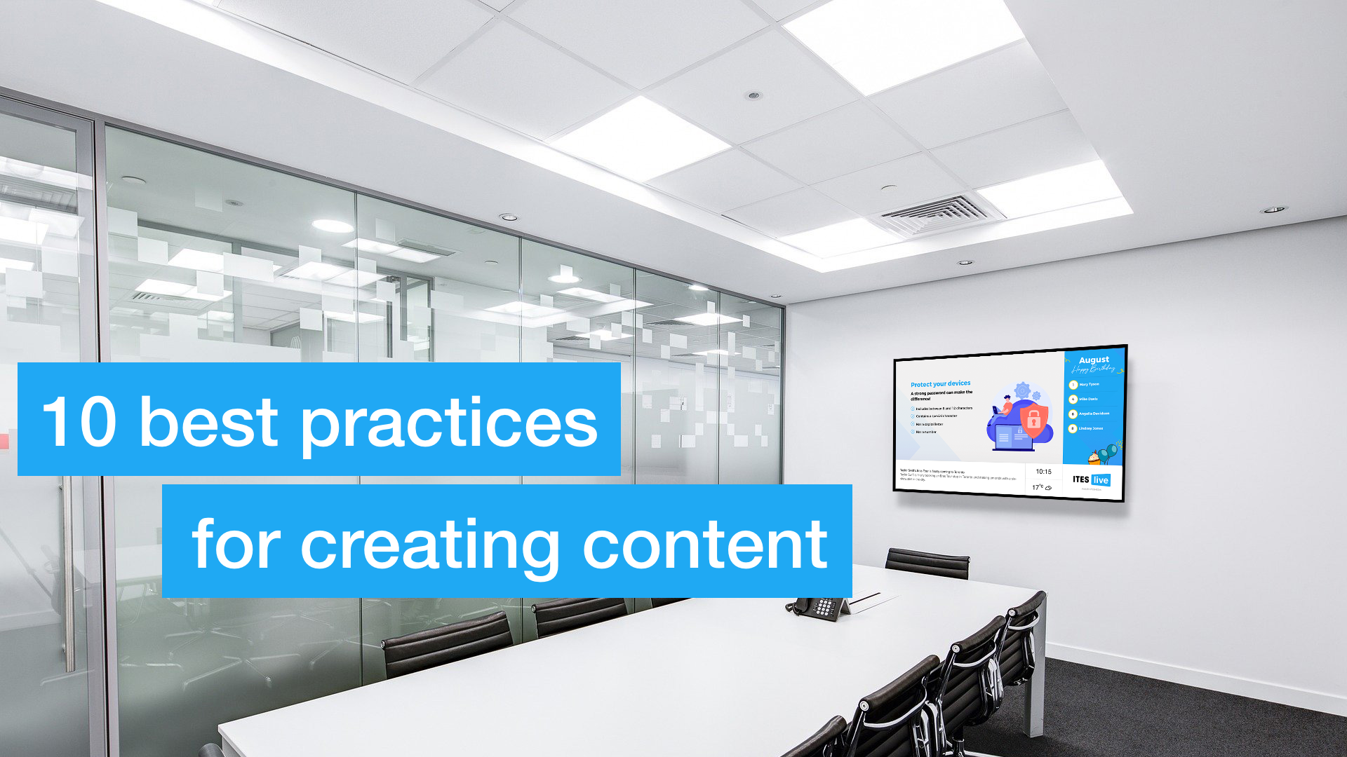 Video - 10 best practices for creating content