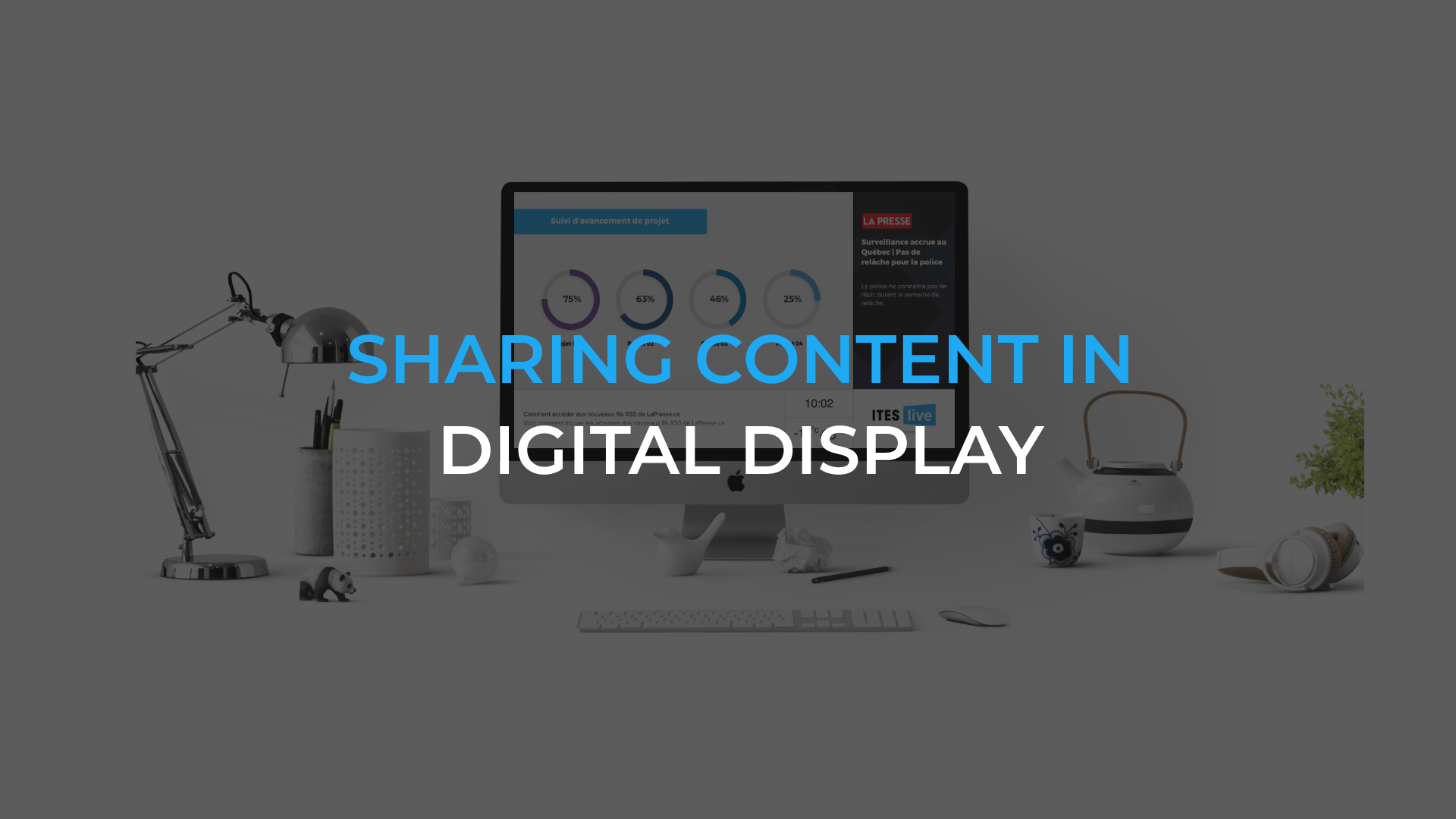 Sharing content in digital display