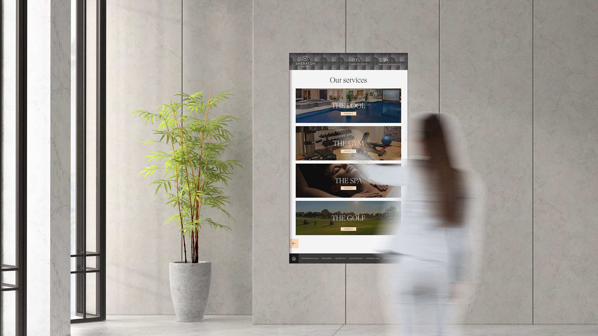 Help your hotel guests with interactive signage