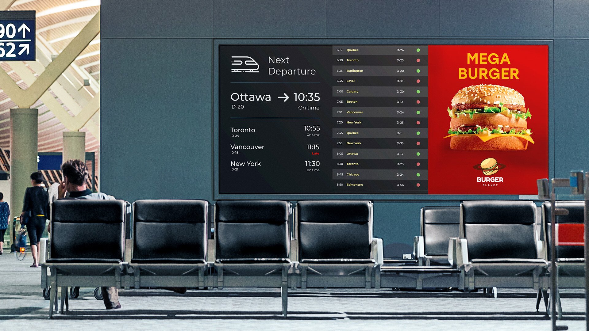 Using advertisement in public transit to monetize digital displays