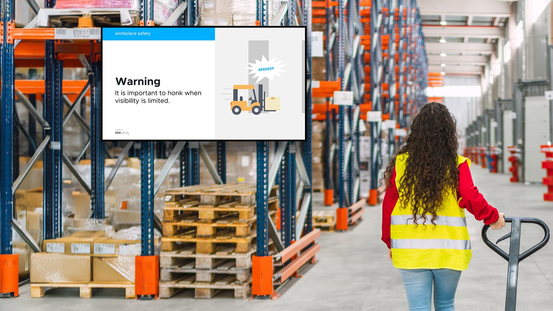Using digital signage in warehouses